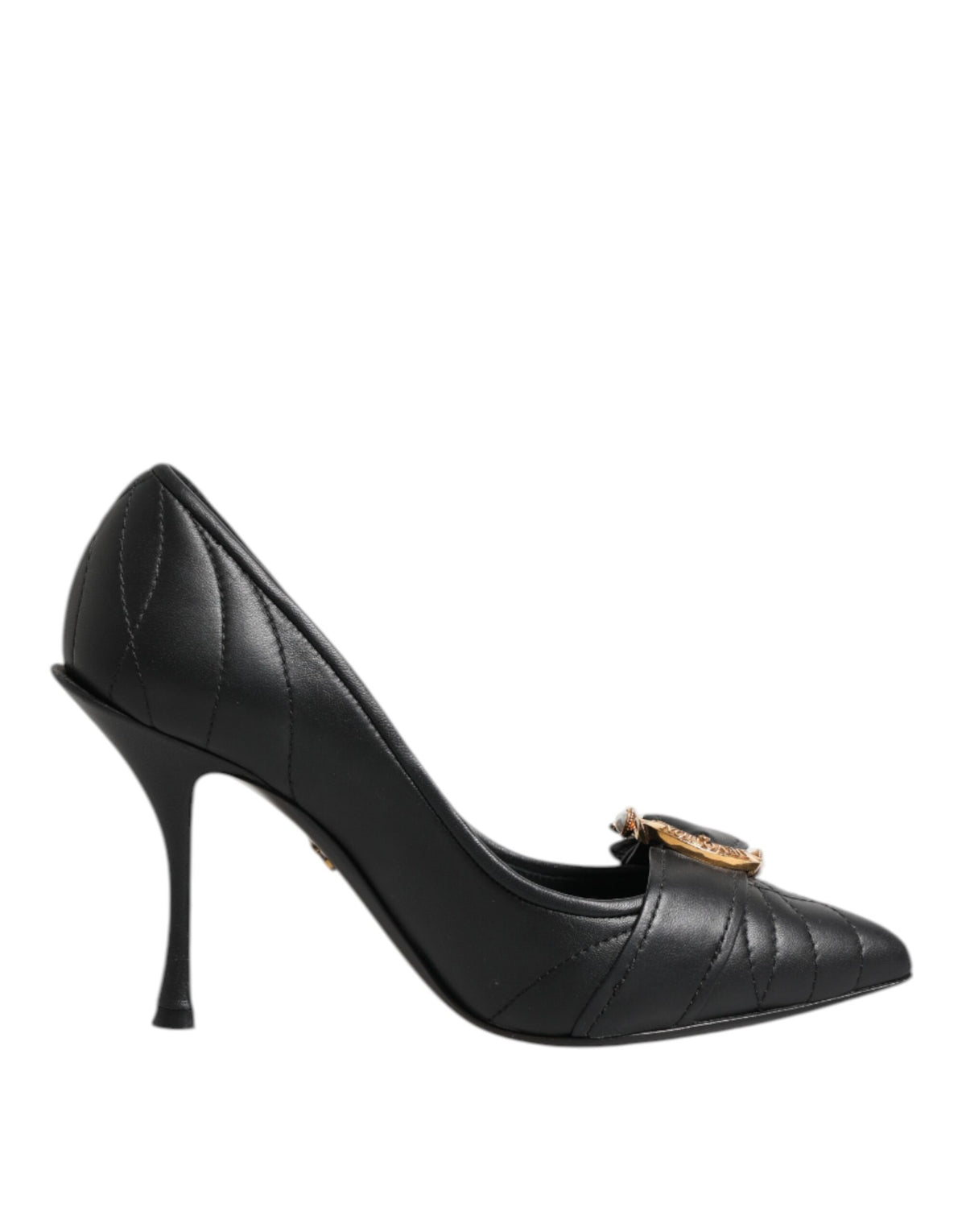 Black Devotion Leather Heels Pumps Shoes