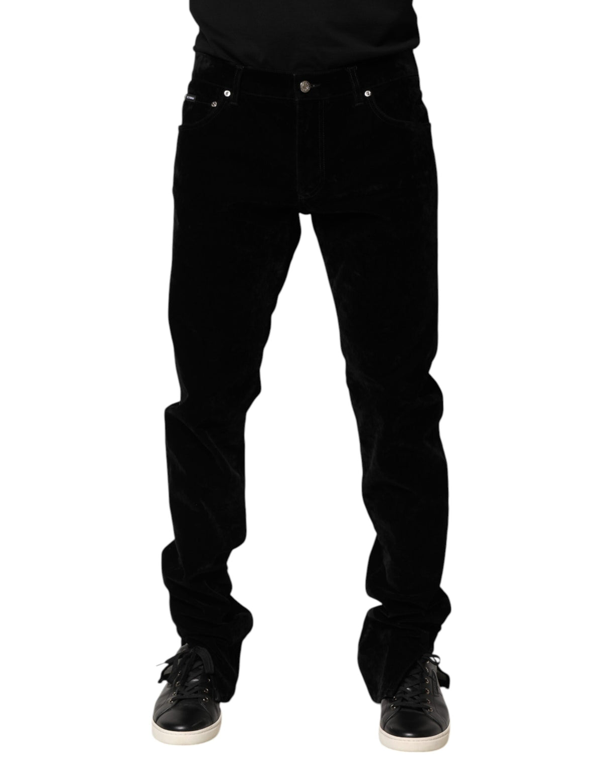Black Cotton Men Dress Formal Trouser Pants