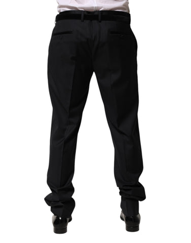 Black Wool Men Formal Dress Trouser Pants