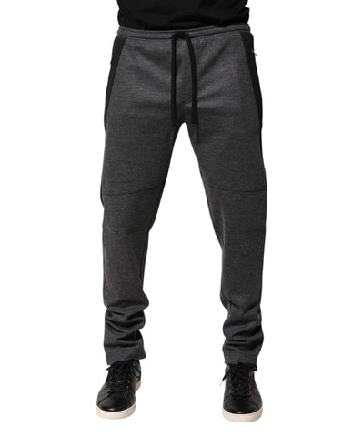 Gray Black Wool Blend Jogger Sweatpants  Pants
