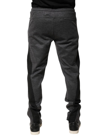 Gray Black Wool Blend Jogger Sweatpants  Pants