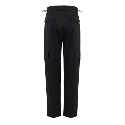 Black Cotton Cargo Pants