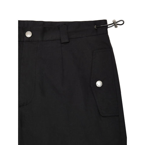 Black Cotton Cargo Pants