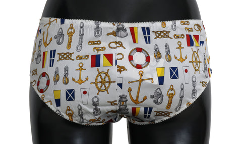 Underwear Sailor Print Silk Bottoms
