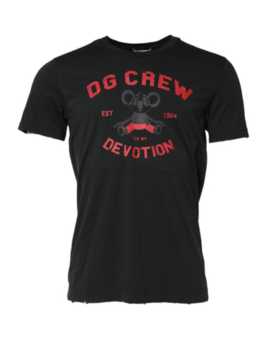 Black DG Crew Devotion Cotton Crew Neck T-shirt