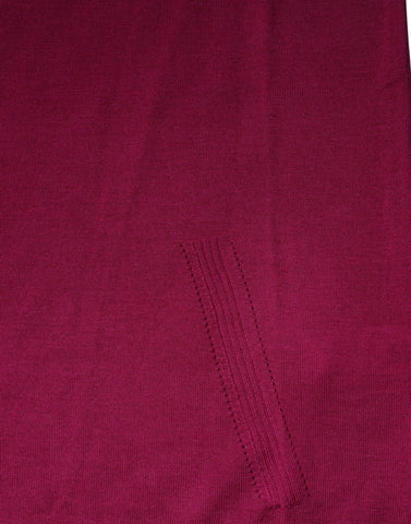 Fuchsia Wool Long Sleeves Turtleneck Sweater