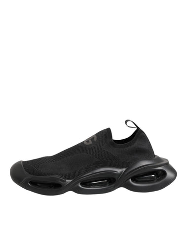 Black Slip On Wave Low Top Men Sneaker Shoes