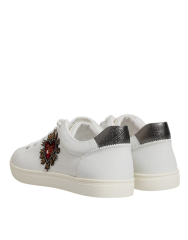 Białe, męskie trampki Sacred Heart Low Top