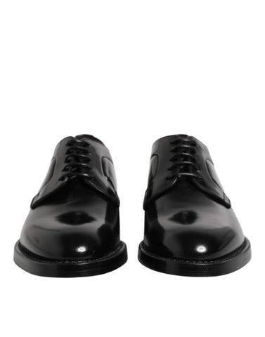 Black Calf Leather Lace Up Dress Shoes