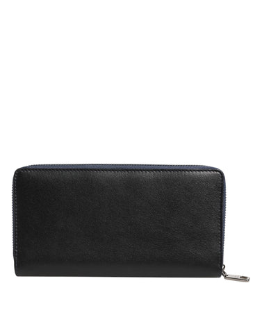 Black Blue Exotic Leather Men Continental Clutch Wallet