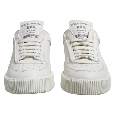 Białe skórzane buty sportowe męskie Miami Low Top