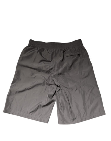 Light Gray Nylon Elastic Waist Shorts Swimwear