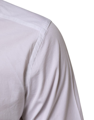 White Cotton GOLD Long Sleeves Formal Men Shirt