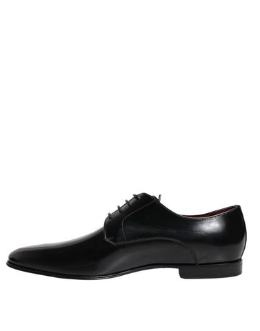 Men Dress Black Calfskin Leather Derby Shoes