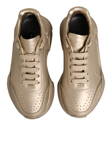 Gold Leather Daymaster Women Sneaker Shoes