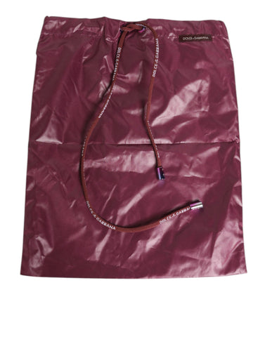 Burgundy Polyester Logo Embossed Crest Swimwear