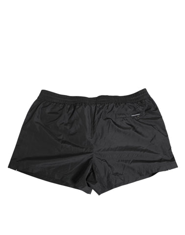 Black Nylon KING Sideband Men Boxer Shorts Swimwear