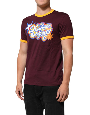 Burgundy Cotton DG Super King Logo T-Shirt