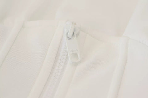 White Cotton Corset Stretch Top  T-shirt