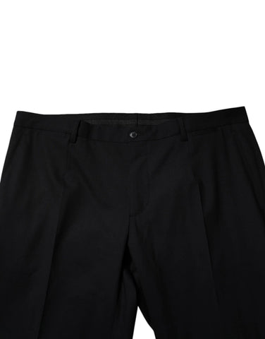 Black Wool Formal Dress Men Trousers Pants