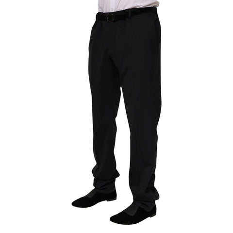 Black Wool Formal Dress Men Trousers Pants
