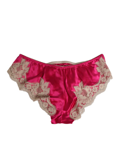 Pink Silk Satin Lace Trim New Slip Underwear