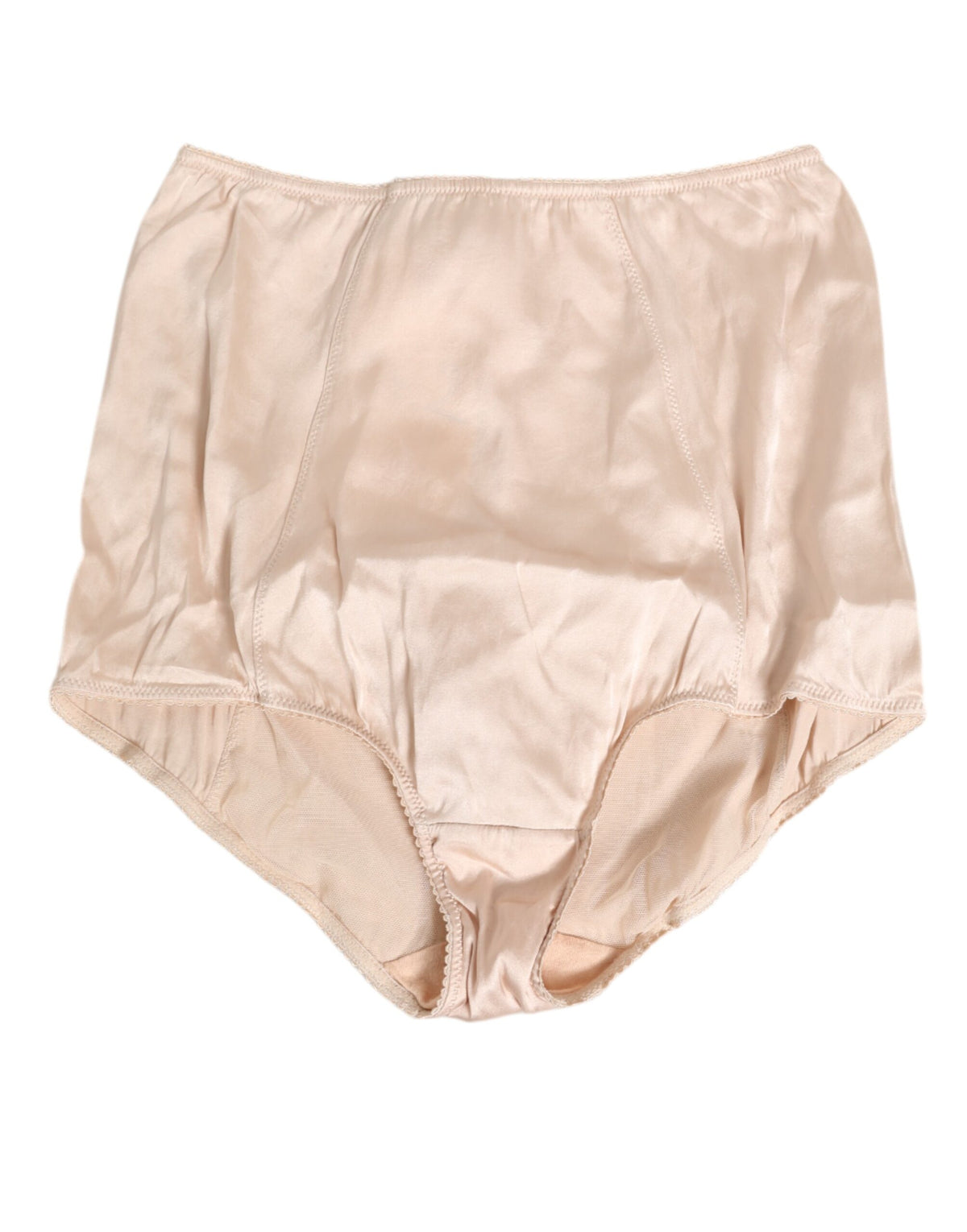 Beige Rosato Silk Satin High Waist Underwear