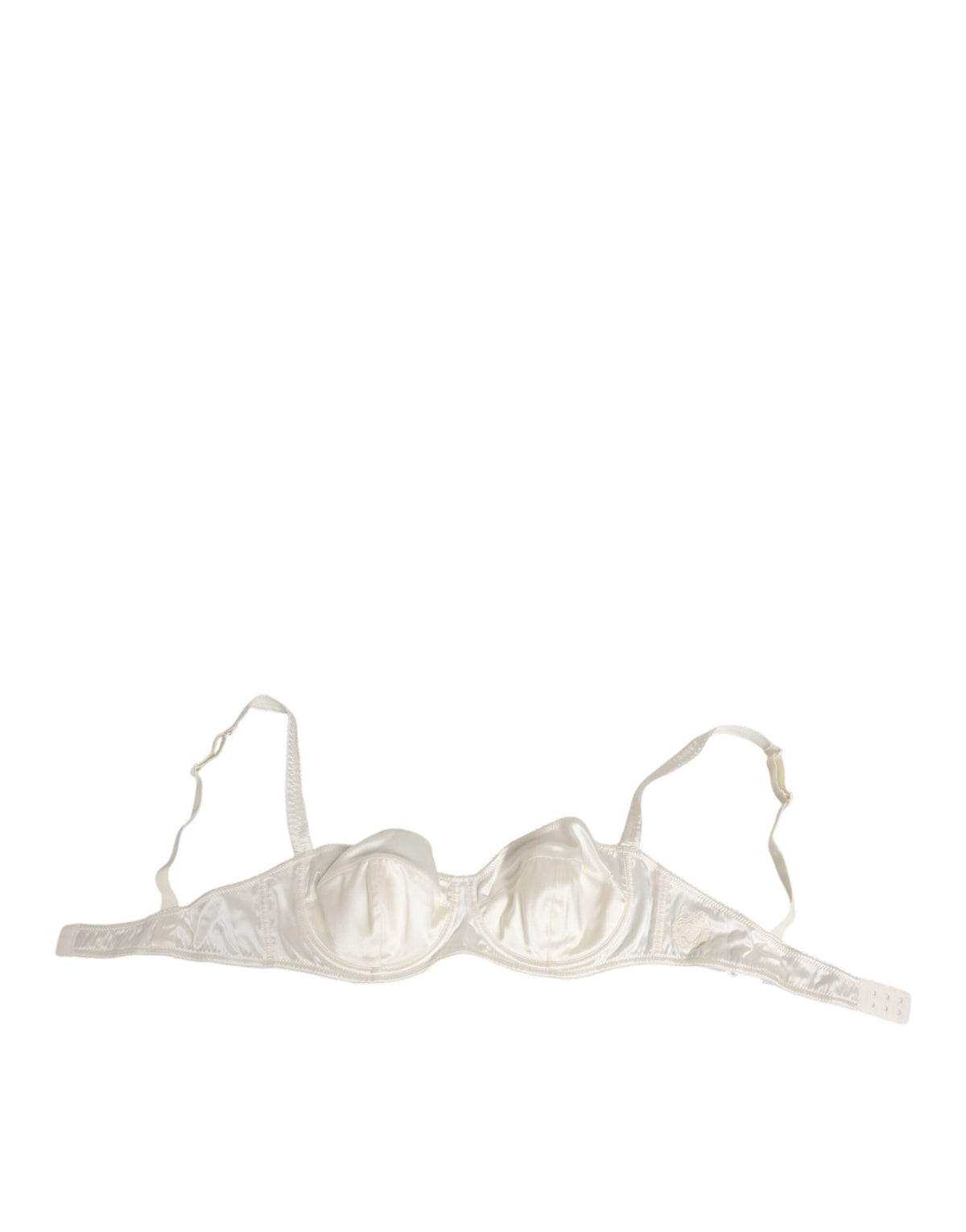 White Silk Satin Balconnet Lingerie Bra Underwear