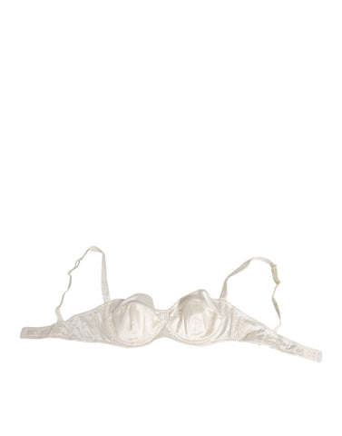 White Silk Satin Balconnet Lingerie Bra Underwear