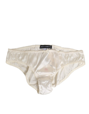 White Silk Satin Lingerie Panty  Underwear