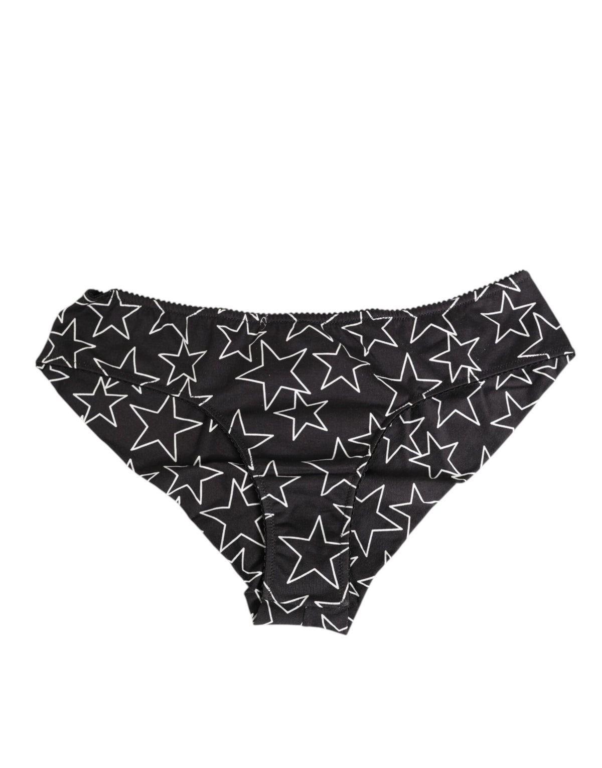 Black White Star Print Cotton Slip Panty Underwear