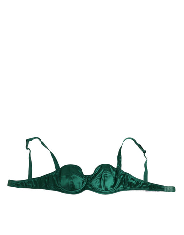 Green Satin Semi-Padded Underwire Musk Underwear