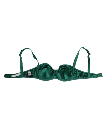 Green Satin Semi-Padded Underwire Musk Underwear