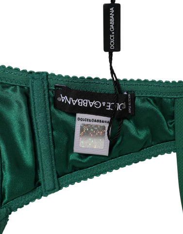 Green Satin Semi-Padded Underwire Musk Underwear