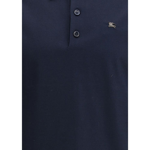 Blue Cotton Polo Shirt