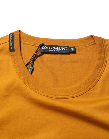 Golden Brown Crew Neck Short Sleeve T-shirt