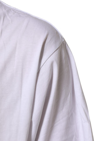 White Graphic Print Cotton Crew Neck T-shirt