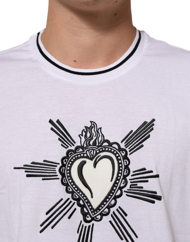 White Sacred Heart Short Sleeve Men T-shirt
