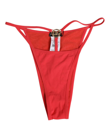 Red Nylon Stretch Tanga Brief Panty Underwear
