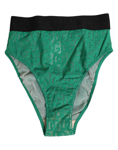 Green DG Logo Lace High Brief Panty Underwear