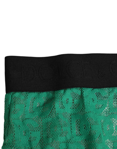 Green DG Logo Lace High Brief Panty Underwear