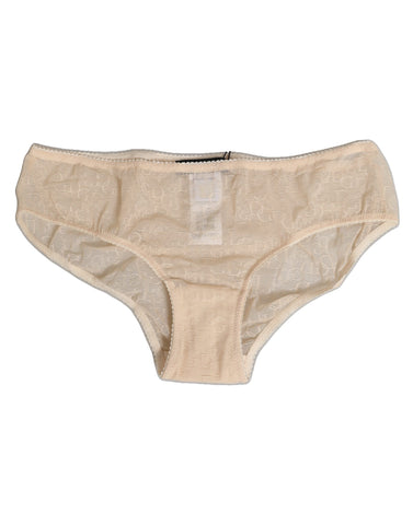 Beige DG Logo Lace Mid Waist Panty Underwear