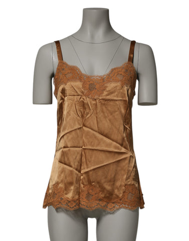 Brown Floral Lace Tank Lingerie Sleepwear Underwear