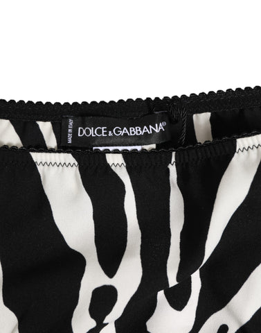 Black White Zebra Print Slip Briefs Underwear
