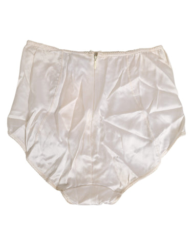 Off White Silk High Waist Girdle Panty Underwear