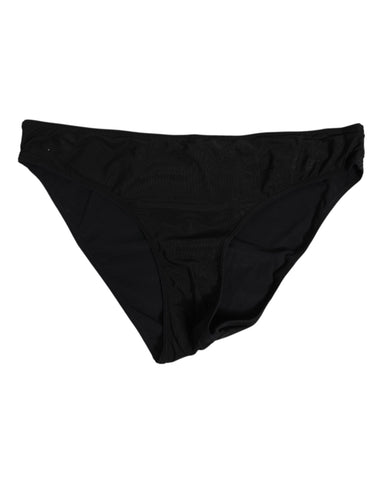 Black Nylon Stretch Slip Brief Women Underwear