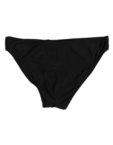 Black Nylon Stretch Slip Brief Women Underwear