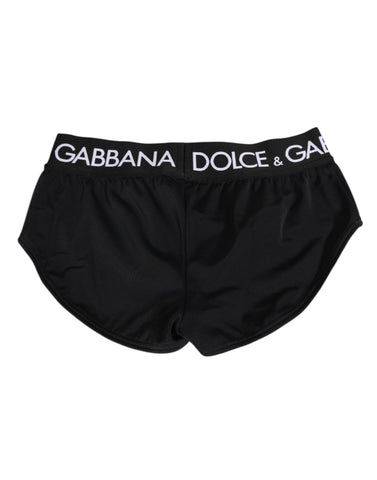 Black Nylon Logo Waistband Shorts Underwear