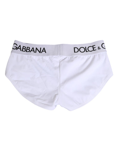 White Nylon Logo Waistband Shorts Underwear
