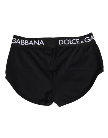 Black Nylon Logo Waistband Shorts Underwear